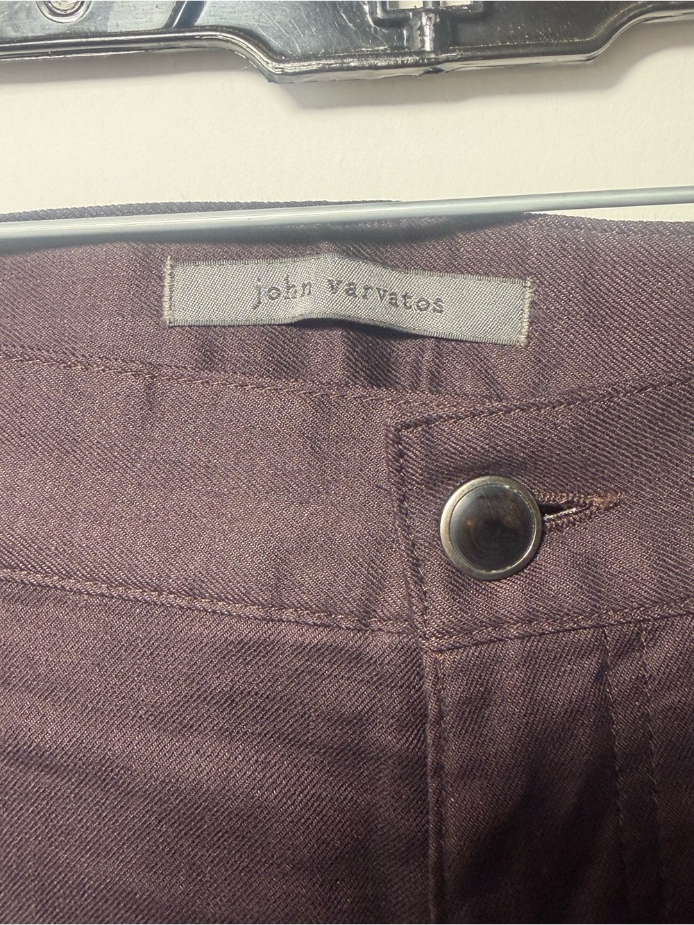 John Varvatos Men's Deep Burgundy Chinos